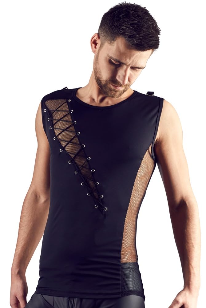 Svenjoyment T-Shirt avec Laçage pour Homme Noir Taille M