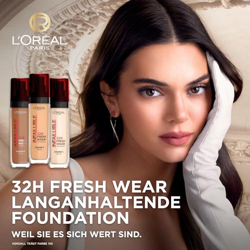 L'Oréal Paris Make-up, Wasserfest und langanhaltend, Flüssige Foundation mit LSF 25, Infaillible 32H Fresh Wear Make-up, 392 Cool, 30 ml – Ansicht 2