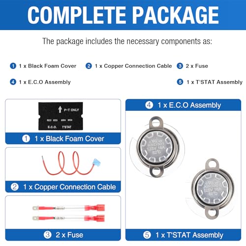 Image of RV Water Heater Thermal Cutoff & ECO Thermostat Assembly Kit for Atwood Gas /Electric EXT Water Heater Replacement Parts 91447 93866, GCH6-4E GCH6-6E G6A-7E G6A-8E GC6AA-9E GCH10A-2E G610-3E