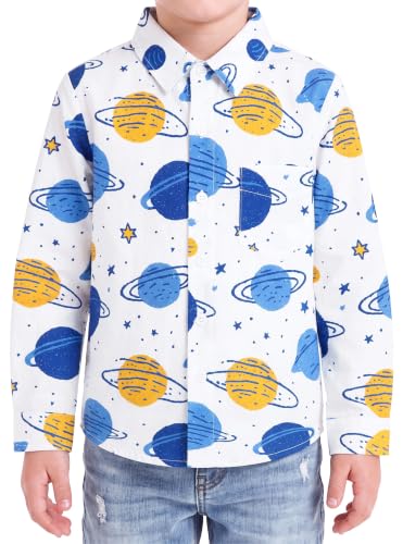 Image of Boys Hawaiian Button Down Shirt, Pure Combed Cotton Short Sleeve Size 3-15Y | Pure Combed Cotton, Smooth 60s yarn, Tagless Label, Pilling-Resistant, Shrink-Resistant, Fade-Resistant, Machine Washable