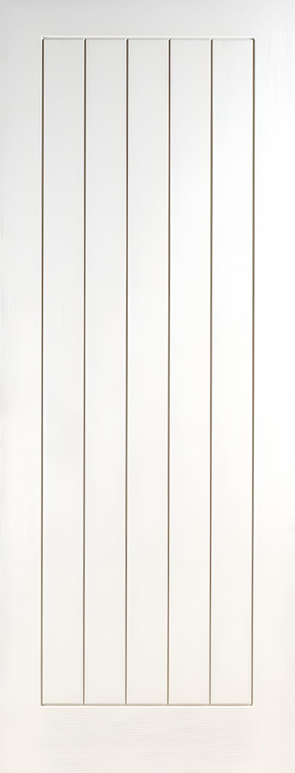 White Grained Cottage Internal Door 1981 x 762mm – Moulded 5 Panel Textured Primed Interior Door, Reversible and Trimmable Design