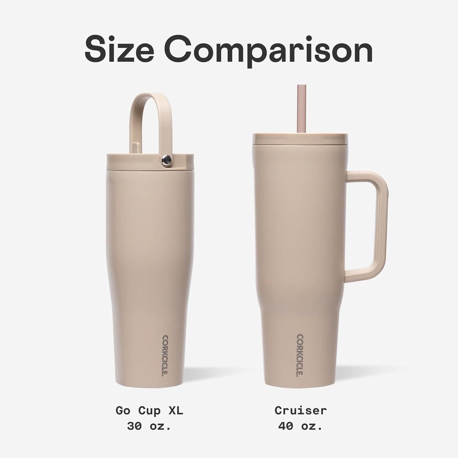 Corkcicle Go Cup XL - Leak-Proof Travel Tumbler - Triple Insulated Stainless Steel Water Bottle - Easy-Carry Handle - Summer Drinkware Gift - Keeps Drinks Ice Cold - 30 oz - Dragonfruit - Image 7