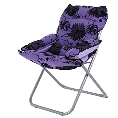 ZHDWM Heightened Computer Chair Folding Chairs Fashion Lazy Sofa Ergonomics Office Chair Lunch Break Chairs Folding chair (Color : F)