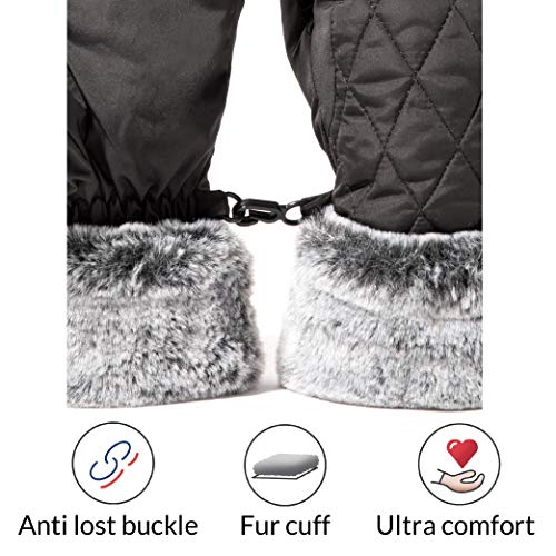 accsa Skihandschoenen voor dames, voor de winter, waterdicht, winddicht, 3M Thinsulate bontmanchet, warme handschoenen - Image 7