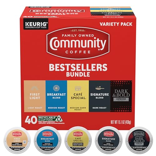 Image of Community Coffee Bestsellers Bundle Variety Pack, 40 ct K-Cup Pods (Pack of 1)