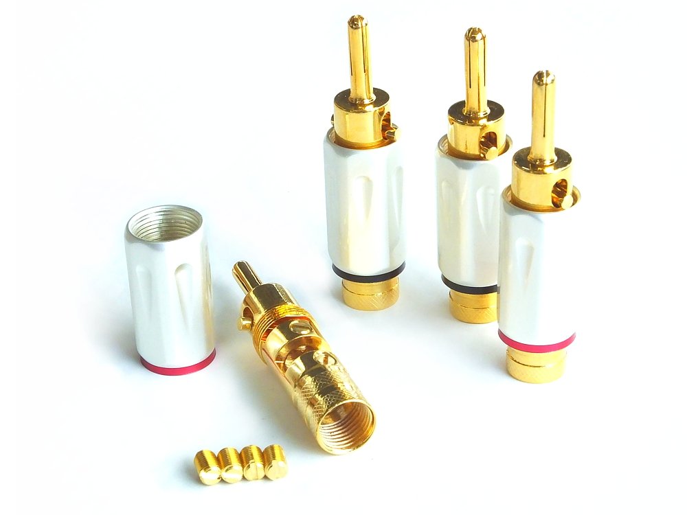Ricable Custom BNS (Kit 4 pz) Connettori Hi-Fi Banana Espansione Cavi di Potenza
