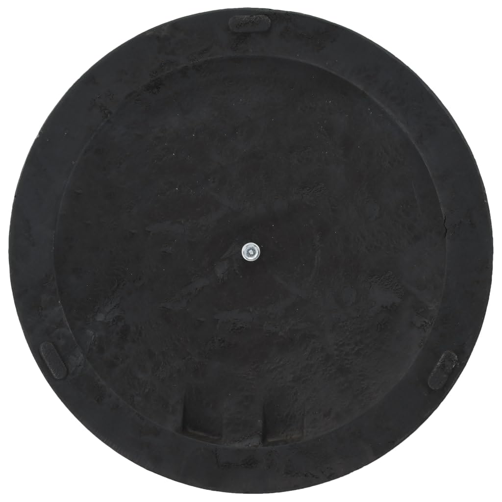 Base rotonda per ombrellone da 19 kg, in poliresina, resistente alle intemperie, con adattatore per pali da 38 e 48 mm, per balcone, terrazza, giardino, patio