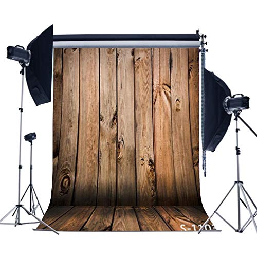 Laeacco 3X5Ft Retro Realistic Wood Wall And Floor Scene Background Vintage Wooden Photography Backdrop Vertical Striped Wood Texture Photo Studio Prop Children Kids Newborn Baby Portraits Thin Vinyl #TOP4