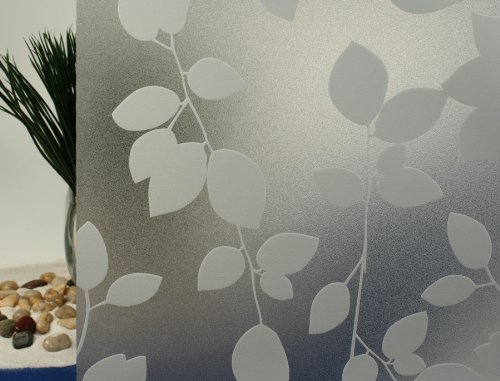 Vinilo decorativo blanco para privacidad hojas 36" x 3 ft miniatura 1