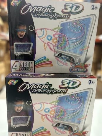 MayMax Pizarra Magica 3D para Ninios - Tablero de Dibujo Luminoso con Efecto 3D y Plantillas, Juguete Educativo Creativo, Reutilizable y Sin Ensuciar
