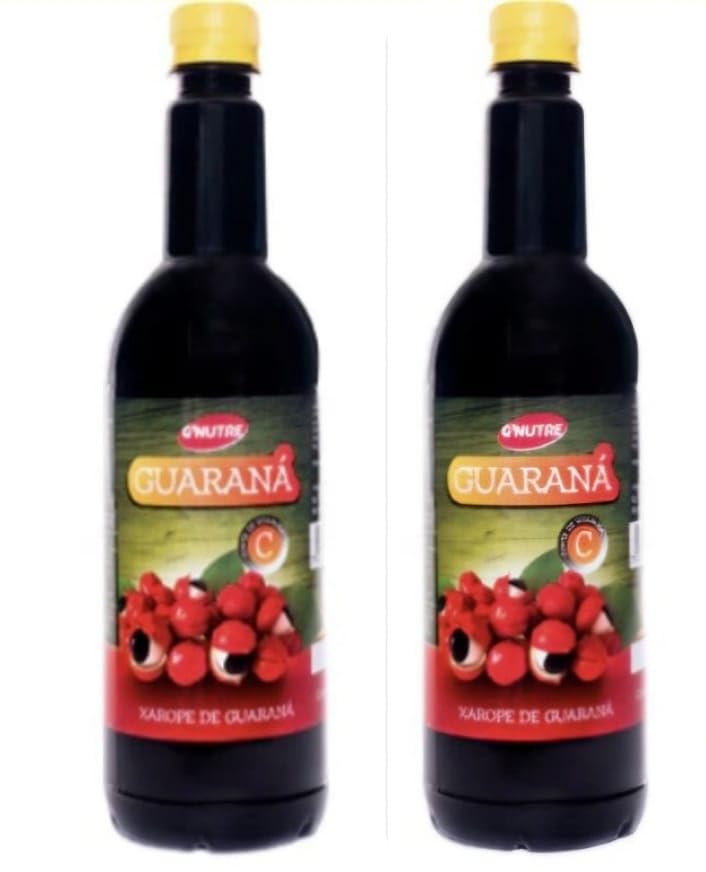 Xarope de Guaraná Brasileiro G'Nutre 900ml | Pack 2x900ml | Brazilian guarana syrup | Brazil in Texas | Bundle