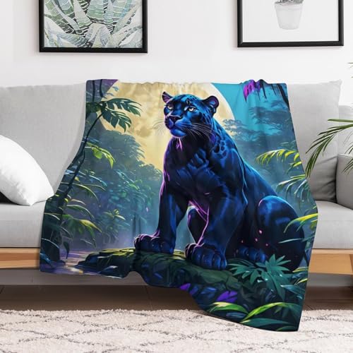 Couverture duveteuse léopard légère et chaude en peluche souple