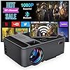 [Sale 50%]Mini Smart Android Projector for Home Theater/Outdoor Movie, Portable Wireless WiFi Projector with Bluetooth…