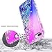 iPhone 6S Plus Case, iPhone 6 Plus Case with Tempered Glass Screen Protector for Girls Women, NageBee Glitter Liquid Sparkle Bling Floating Waterfall Shockproof Durable Cute Case -Purple/Blue