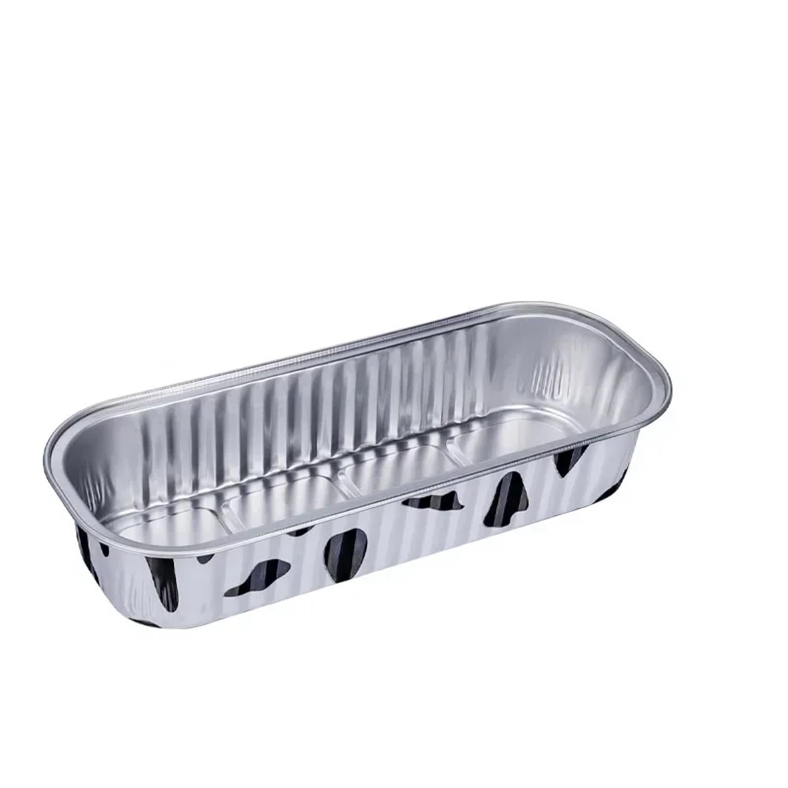 Moule à gâteau en aluminium avec couvercle 5 pcs | Mini plat blanc