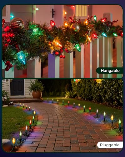 25.7' Brightown C9 Christmas Pathway Lights w/ 20 Multicolor Bulbs - image 5