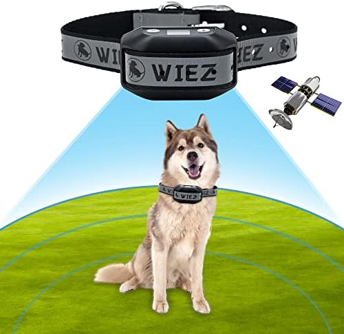 WIEZ GPS Wireless Dog Fence, Electric Dog Fence,Pet Containment System,Range 65-3281ft, Adjustable Warning Strength, Rechargeable, Harmless and Suitable for All Dogs(New Model for 2023!)