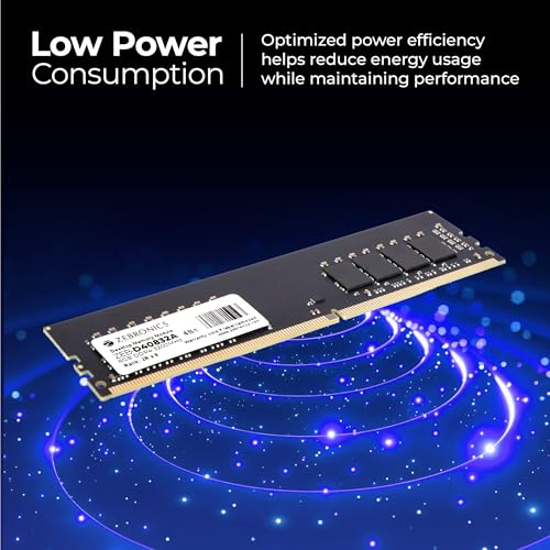 Image of Zebronics 8GB DDR4 RAM for PC, 3200MHz, 4bit Architecture, Low Power Consumption, High Stability Performance (D40832A)