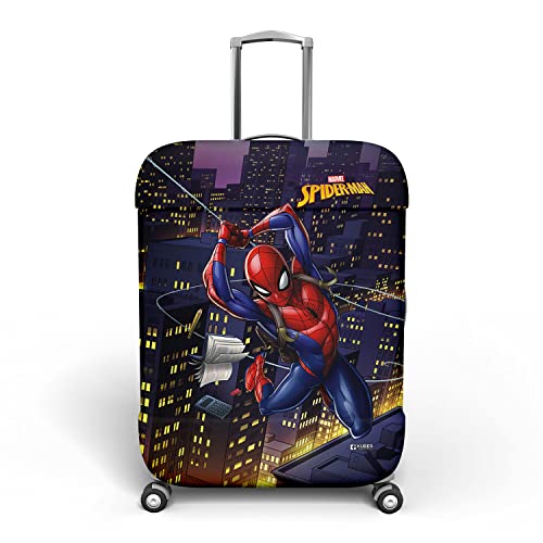 Heart-Home-Marvel-Spiderman-Luggage-Cover-Polyester-Travel-Suitcase-Cover-Washable-Stretchable-Suitcase-Protector-18-22-Inch-Small-Multicolor
