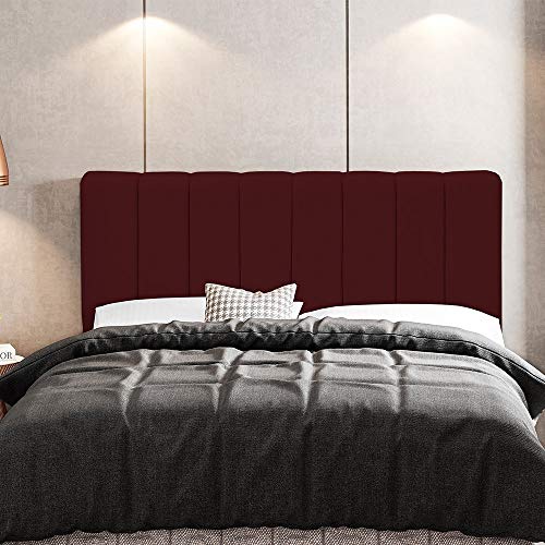 Cabeceira Cama Box Painel Casal 140 cm Dubai W01 Suede Marsala - Lyam Decor