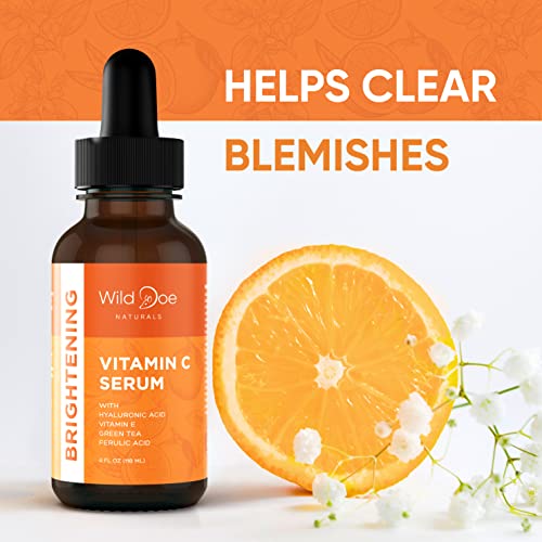 Vitamin C Serum For Face With Hyaluronic Acid - Firming Anti Aging Serum, Pore Minimizer, Acne Scars And Dark Spot Remover For Face - Vitamin C Facial Serum + Ferulic Acid, Vitamin E, Green Tea -4 Oz #TOP4