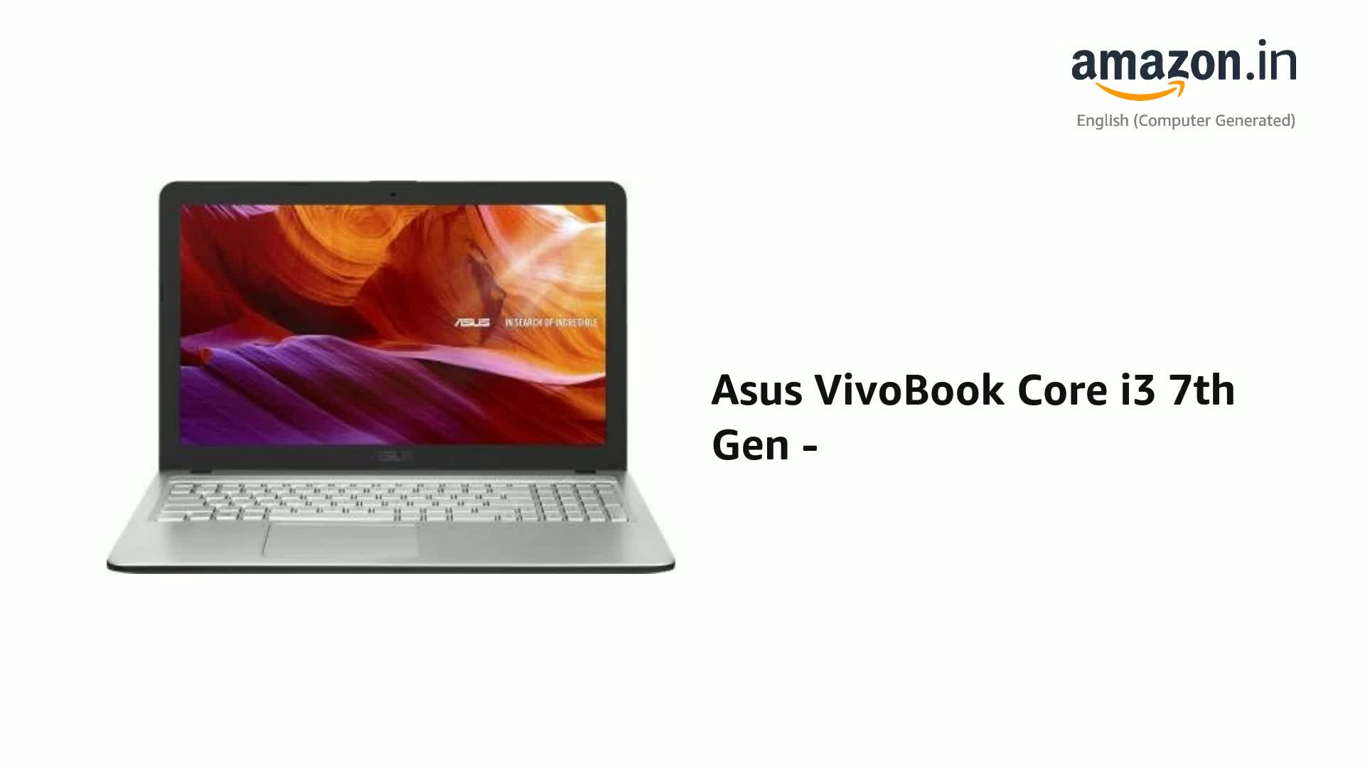 Asus Vivobook Intel Core I3 7Th Gen - (4 Gb/1 Tb Hdd/Windows 10