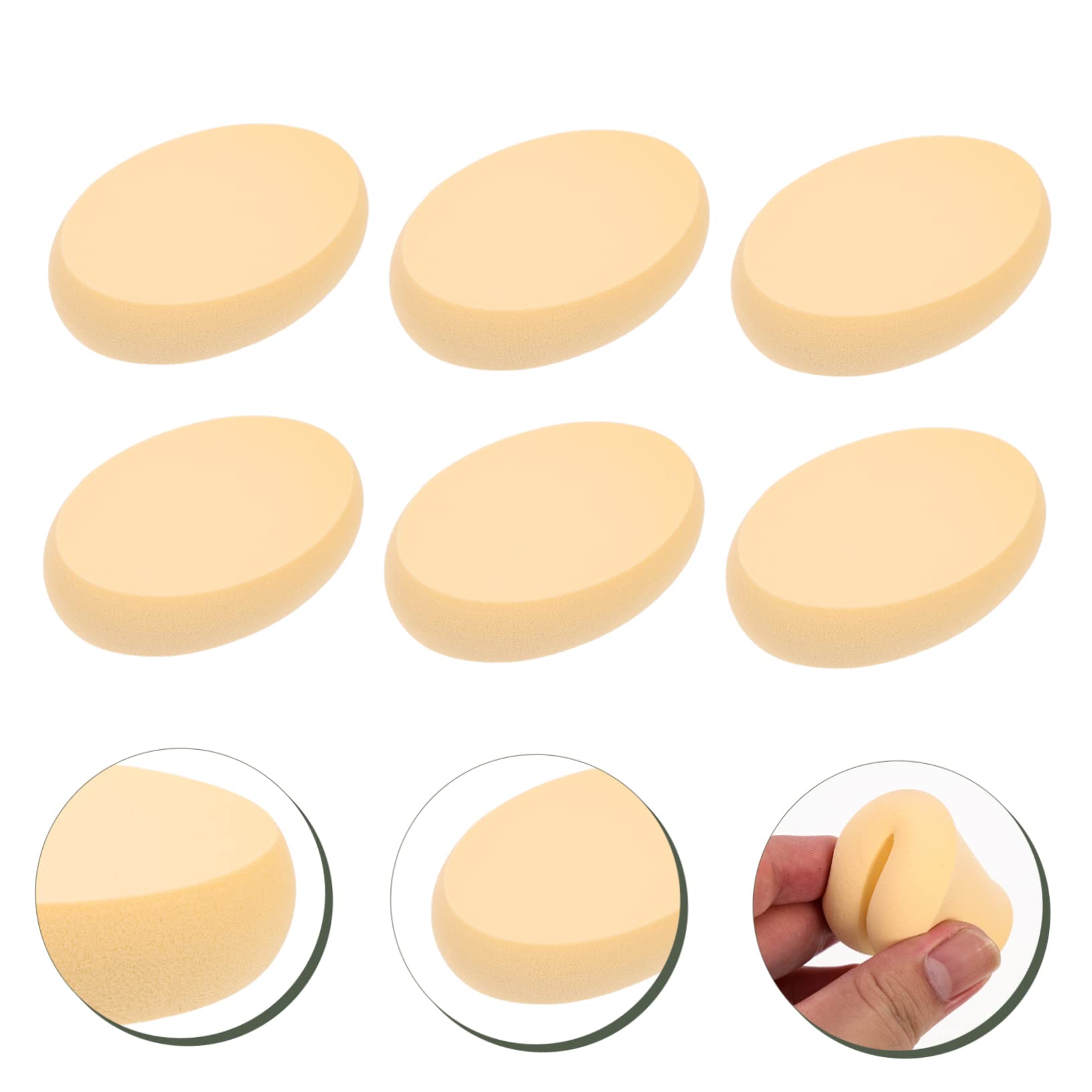 FRCOLOR 30stücke Teiliges Ovaler Makeup Puff Strapazierfähige Make-up Schwämme Für Puder Und Flüssigkeit Für Natürliche Foundation-anwendung Feucht Und Trockenanwendung Elastisch