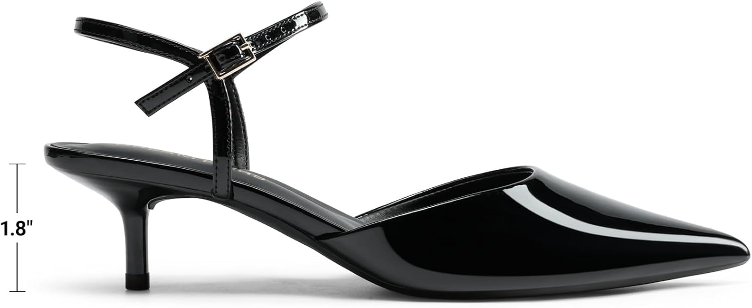 DREAM PAIRS Kitten Heels for Women Pointed Closed Toe Low Stiletto Pumps Comfortable Dress Wedding Formal Shoes - Image 4
