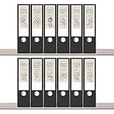 Überblick behalten: Die 12 Ordneraufkleber zieren jedes Arbeitszimmer, ob im Büro oder zu Hause, für eine einfache und schnelle Struktur der Ordner-Ablage.