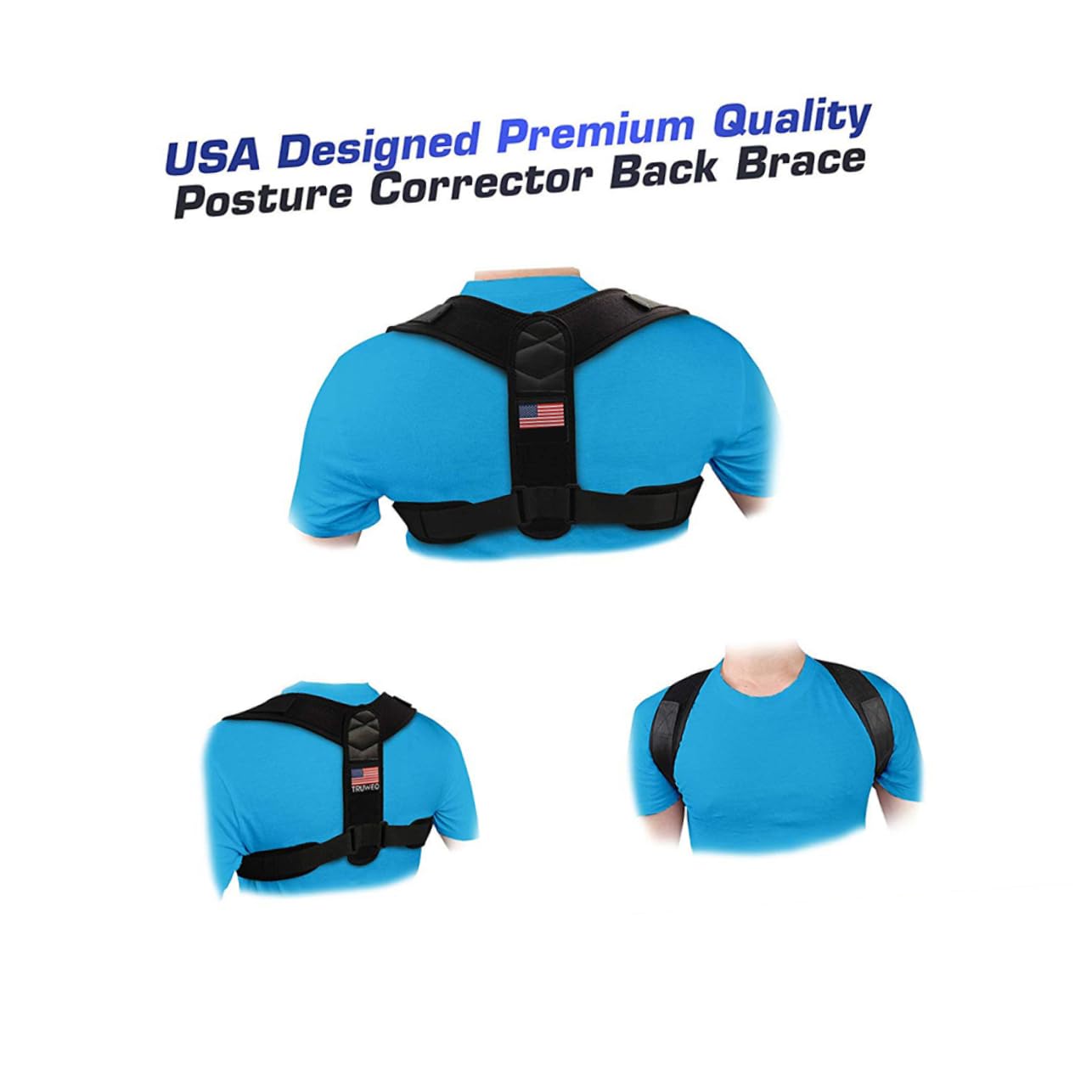 TOVINANNA Men's Support Belt for Posture Spine Straightener Shoulder Posture Band Muscle Random Style