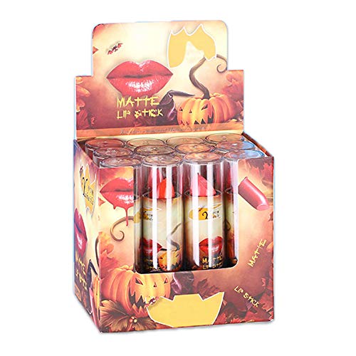 MEICOLY 12 Pcs/set Matte Lipstick Set Long Lasting Waterproof Pen Lip Stain Set Halloween