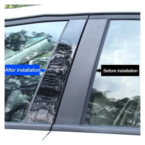 Pegatina de columna BC para Jeep Compass 2007-2015, cubiertas protectoras de ventanas 6
