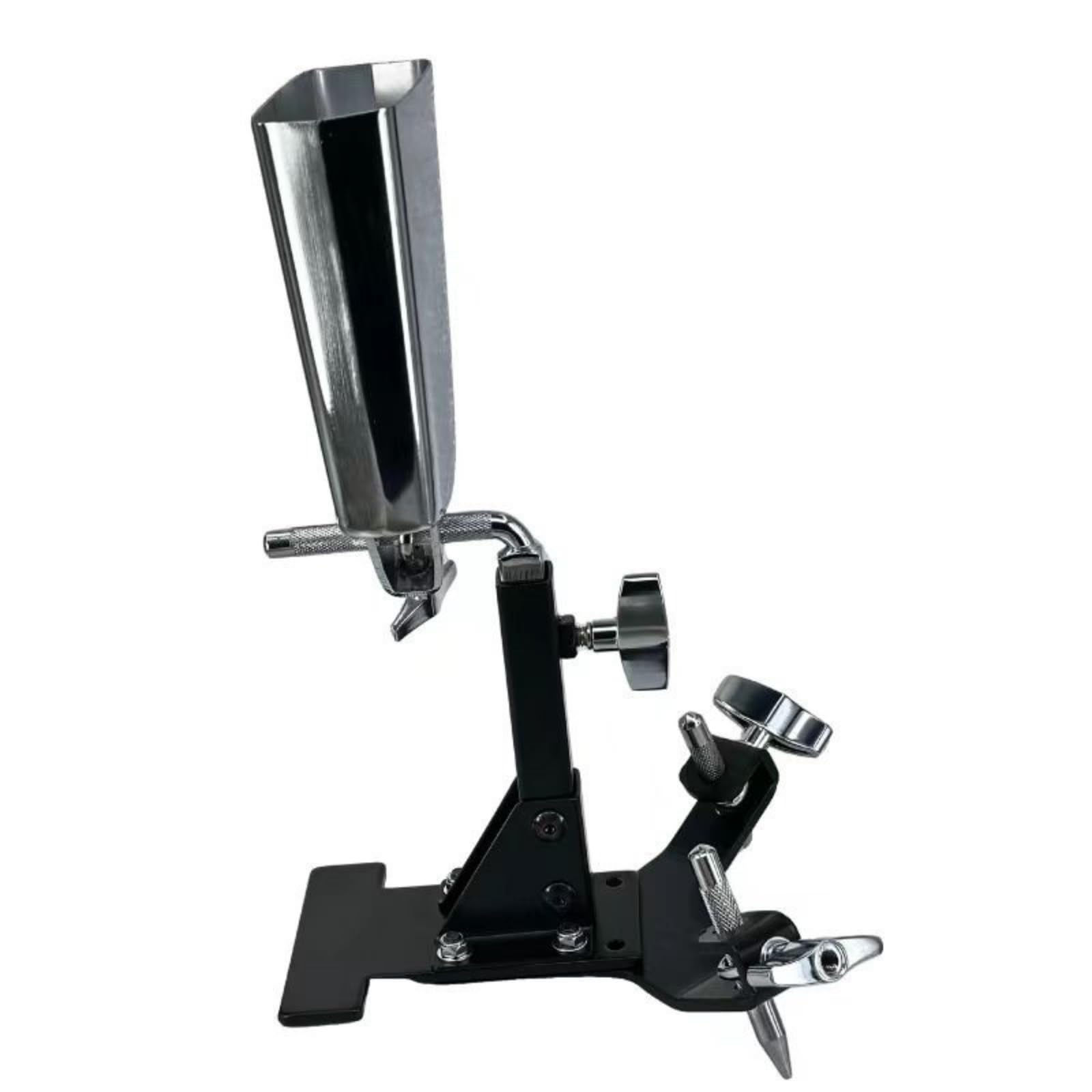 Fußmaschinen Stabil Drum-Pedal Stabil Schlagzeugzubehör für Schlagzeuger, Proberaum , Übungsgerät Mit 5-Zoll Silberner Kuhglocke