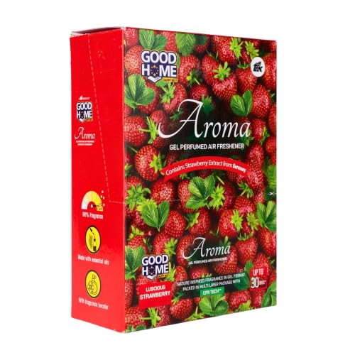 Image of Gel Air Freshener for Home & Car | Indoor Fragrance Gel for Bedroom, Bathroom, Living Room, Office & Car | Pack of 3 (strawberry-fragrance)