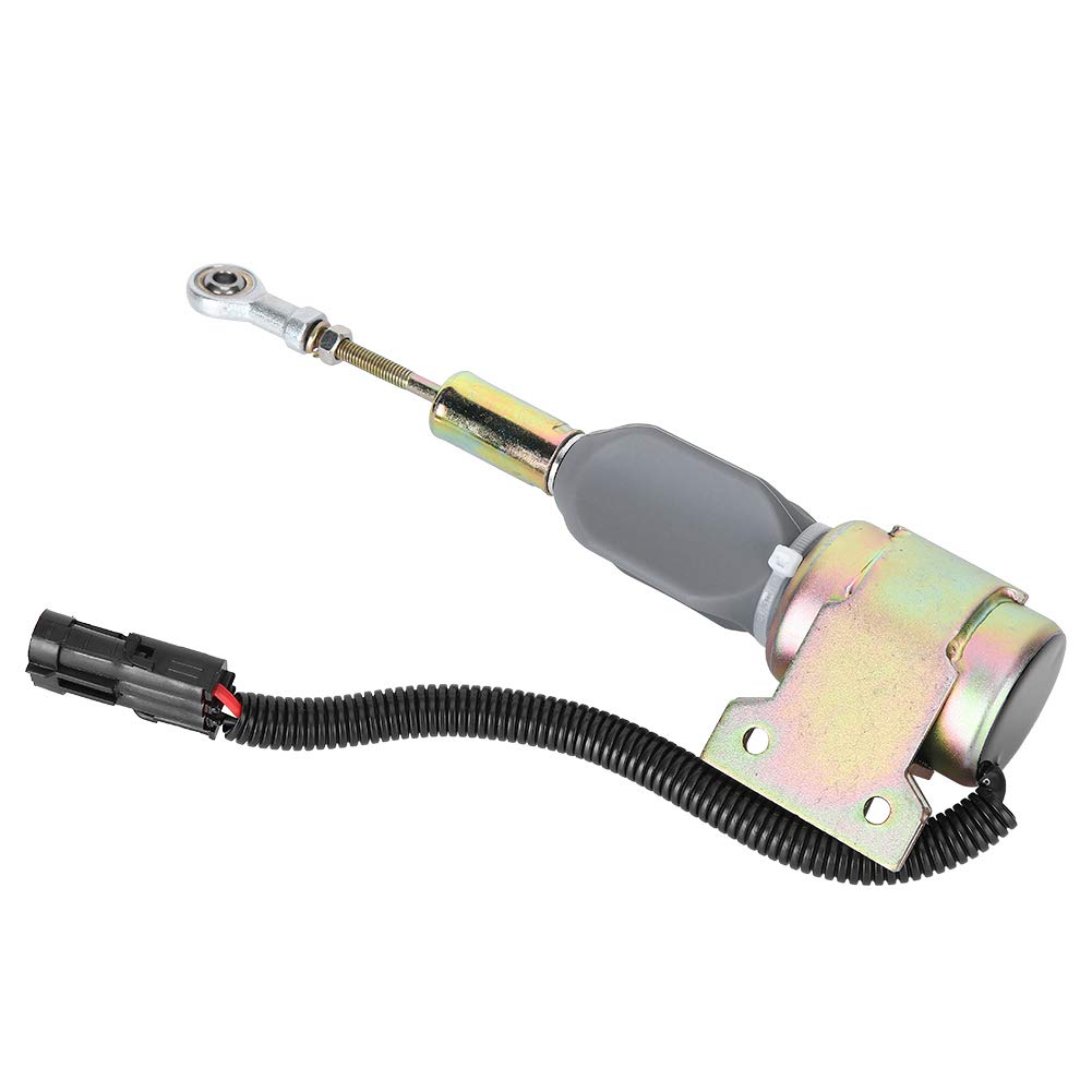 Válvula solenoide de cierre del motor de 24 V, 3932530 SA 4756 24 Válvula solenoide de corte de combustible del motor apta para Cummins 4BT 6BT5