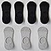 WANDER No Show Socks Mens Invisible Non Slip Low Cut Ankle Sock Cotton Pack 7 Pairs for Men (10-13, Black+Light Gray)