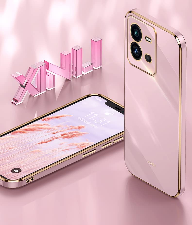 HAOYE Cover Per VIVO X80 Pro 5G - Custodia In Vetro Temperato Effetto Marmo Con Bordo Morbido TPU, Antigraffio E Protettiva - 2