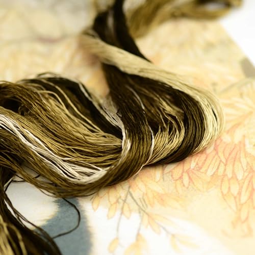 Image of Mulberry Silk Floss Embroidery Thread Floss-Cross Stitch Threads China Silk Woven Jewelry Threads DIY Sewing Kits (12)