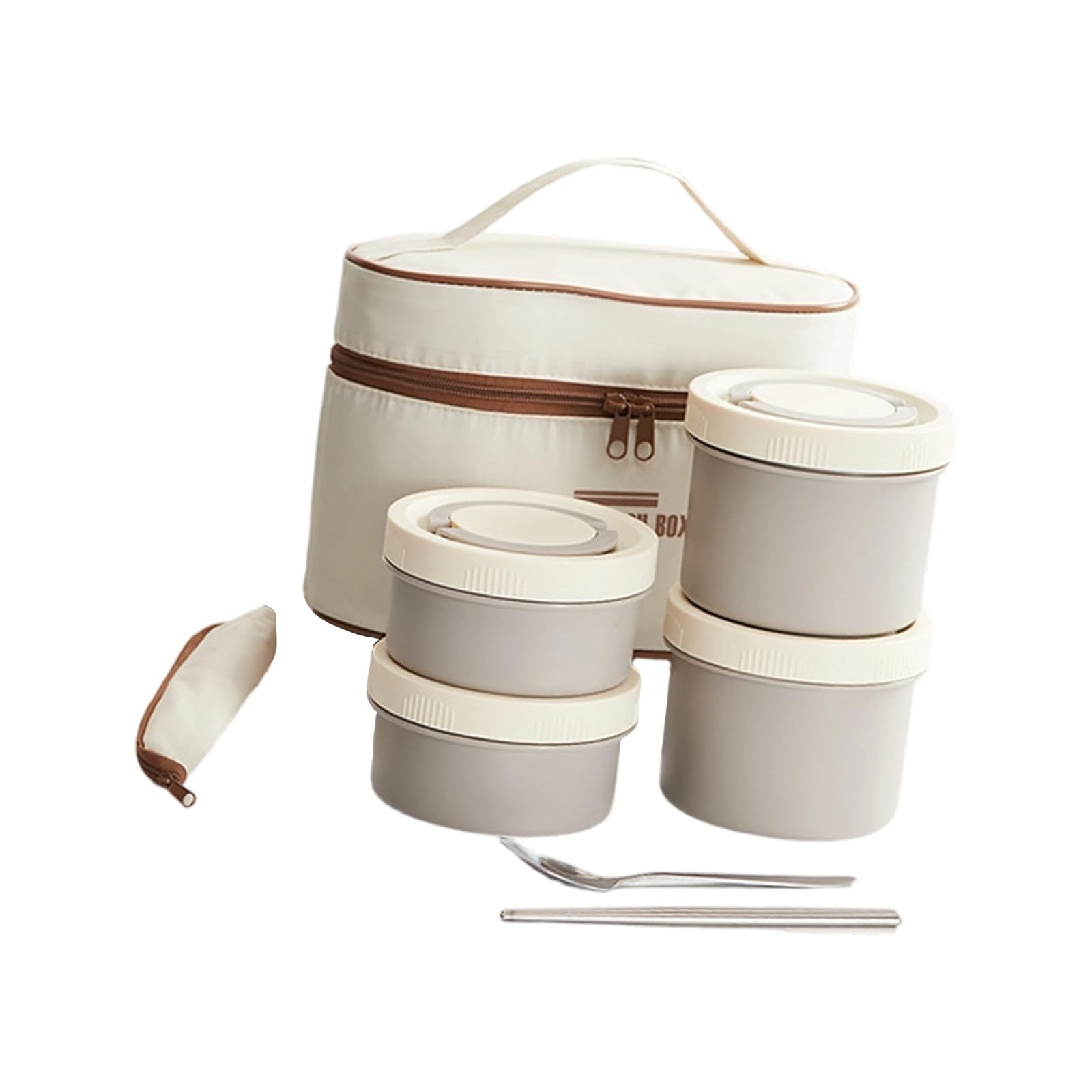 jiingekk Recyclable Rustless Meal Canisters Set Insulated Lunch Container 4 Rank Food Storage Cartons Microwaveable Dishwasher Safe for Work Excursions Backpacking Rustless Mealbox Large Capacity
