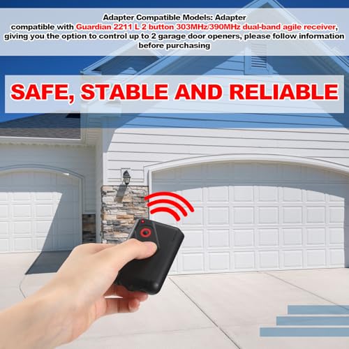 Image of Kingdder 3 Pcs Garage Door Remote Compatible with Guardian 2211 L, Black