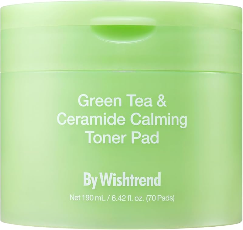 BY WISHTREND Pads de tônico com chá verde e ceramida 190 mL, 70 unidades