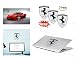 Ferrari Logo Stickers Decal - Set of 3 Decals - High Resolution, Superior Finish and Transparent Background - Ideal for Car, Motorcycle, Laptop, Macbook, iMac, Windows and Wall Art