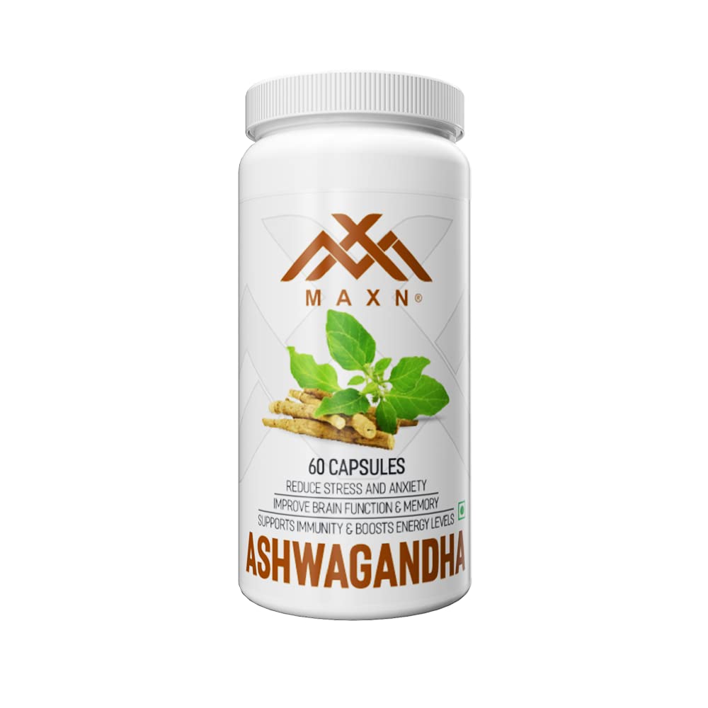 MAXN Ashwagandha Capsules with Withania Somnifera Extract - General Wellness Tablets for Helps Boost Immunity, Stress Relief, Energy (60 Capsules) (B0BYNB9DQD) Amazon Price History, Amazon Price Tracker