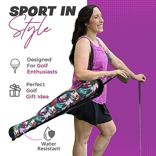 Image of Women's Ultralight Sunday Bag | Taboo Fashions Stand Bag | Range Bag, Par 3, Executive Course | Self Flexing Stand, Adjustable Strap