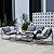 Grand Patio 4-Piece Modern Outdoor Furniture Set, Patio Sofa with Cushion, Metal Couch with Coffee Table, Conversation Set for Porch Deck Balcony Backyard Living Room