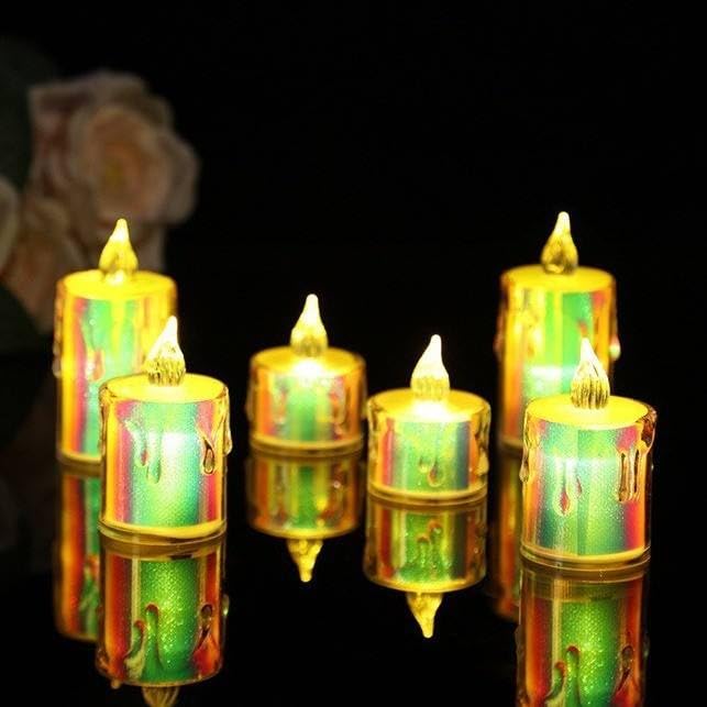Homecure Pack of 12 Flameless LED Diya Fairy Lights | Elegant, Safe & Eco-Friendly Lighting Festival Decoration | Decorative Lights for Diwali, Pooja, Christmas, & Party | (Rainbow Diya)-image-30