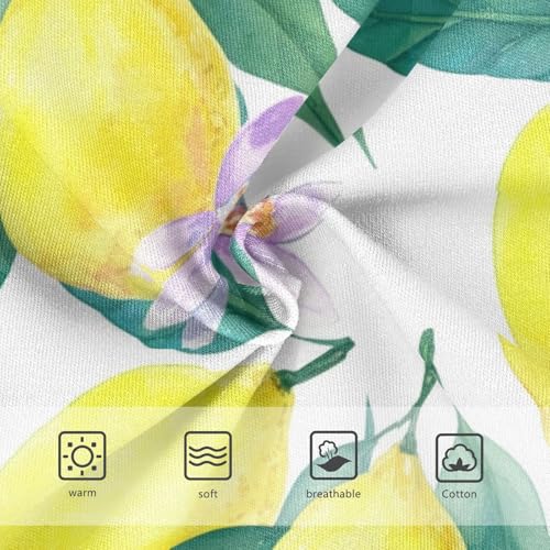 Joisal Aesthetic Toddlers Underwear Floral 2t Cotton Panties Little Girl Watercolor Lemons Slice Flowers Briefs Girls Undies3