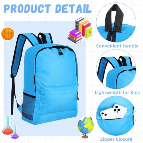 Paterr 24 Pack Backpack Bulk 17" School Backpacks Lightweight Book Bag in Bulk for Student Kids Travel Camping (Assorted Colors)3