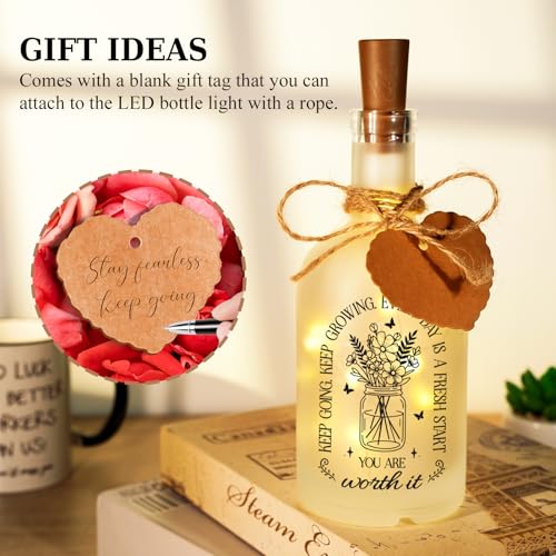 Bouteille lumineuse à message – Cadeau de motivation pour collègue