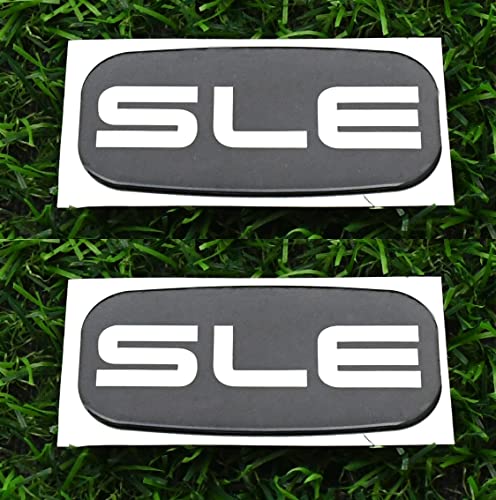 Image of 2Pcs SLE Cab Emblems 3D Badge Logo Roof Pillar Replacement for 99-07 Silverado Tahoe Suburban 15036134 Pickup Truck SUV (Chrome)